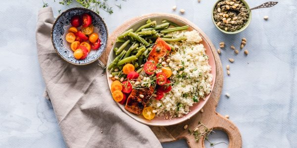 Salmon and quinoa dish